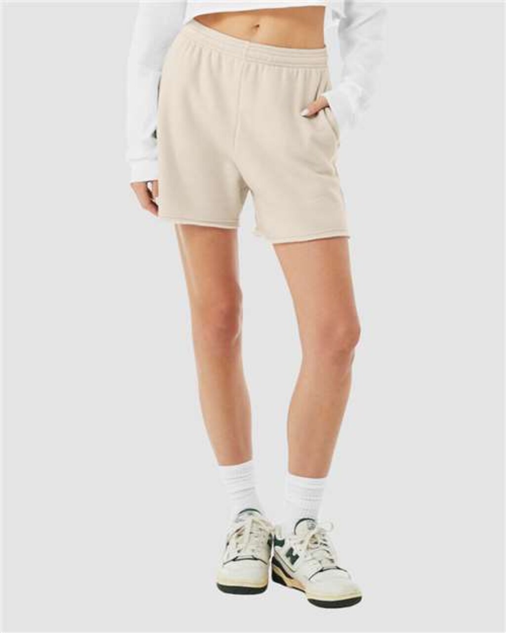 BELLA + CANVAS Women’s Cutoff Fleece Shorts – Soft Relaxed Fit Lounge Shorts for Casual Wear & Everyday Comfort